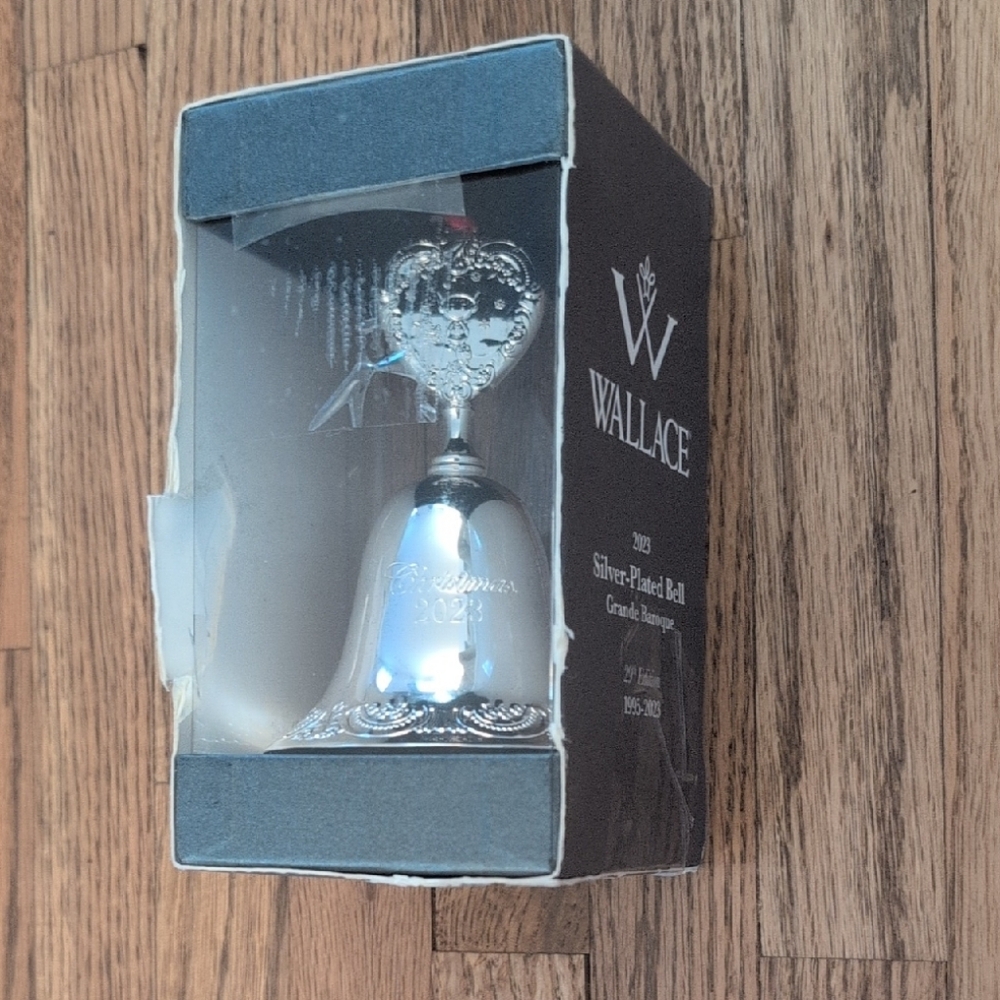 Wallace Silver-Plated Christmas 2023 Bell Ornament